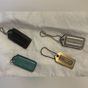 Lot of Four COACH 2” hangtags